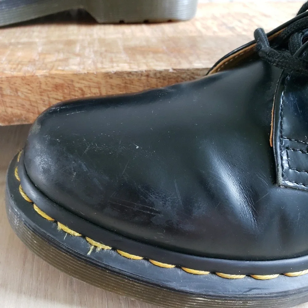 Dr. Martens 1461 Oxford Mens 8 Black Leather Lace Up Shoes Classic Grunge‎